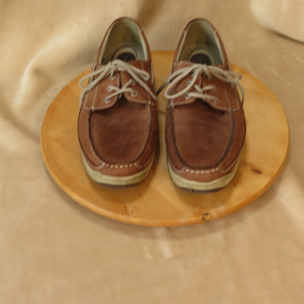 Dockers Boat Shoes Mens 13M‎ Brown Leather Mesh Nautical Casual Deck Shoes